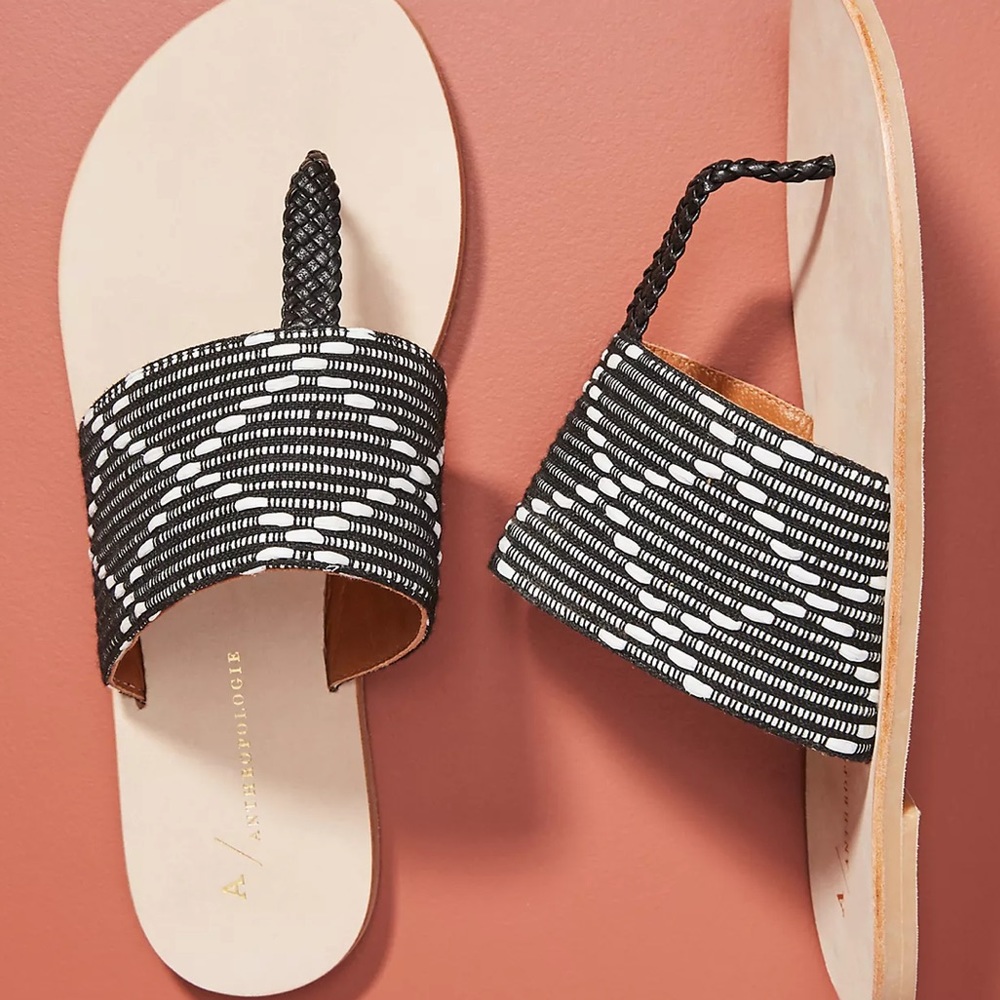 Anthropologie Asher Beaded Sandals
